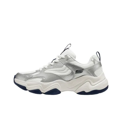 Skechers DLITES массивные кроссовки низкие топ серебряный мужской