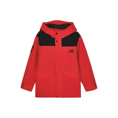 Skechers Хлопковый пуховик 2 предмета комплект гоночного красного цвета для подростков