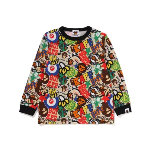 A BATHING APE T-рубашка Fw25 многоцветная MLX для детей в возрасте 3-7 лет