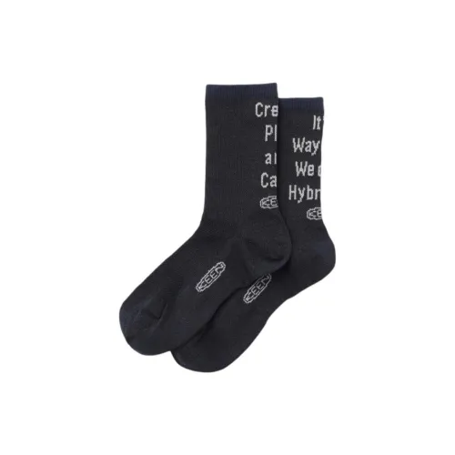 Keen 1 Pack Black Unisex MID Shin Socks