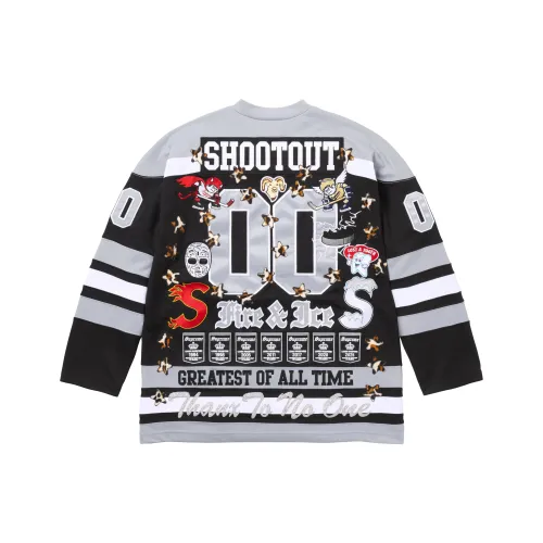 Supreme FW25 WEEK3 Пламя Ледяной Хоккей Джерси Спортивная одежда Унисекс