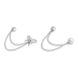 Магнитный, цепь, 1 пара (бант + полированные бусины)