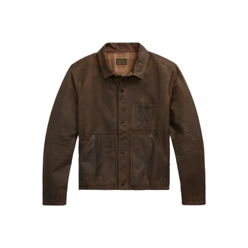 Double RL Винтажный Коричневый Мужские Куртки
