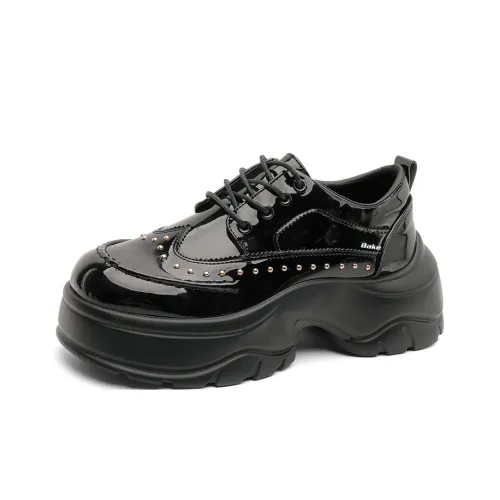 Bake Повседневные кожаные туфли низкие черные мужские