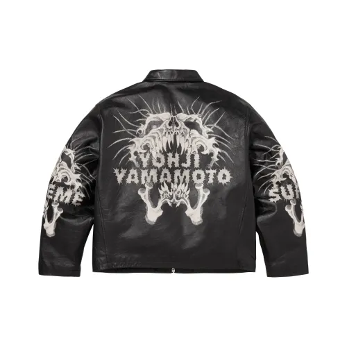 Supreme x Y's by Yohji Yamamoto FW25 WEEK3 Кожа Куртка Куртки Пальто Унисекс