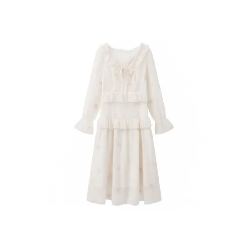 Another Alley Длинное платье с длинными рукавами женское