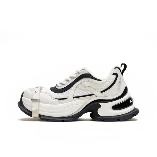 ABCICEY Low-Top массивные кроссовки Черный/Белый Унисекс