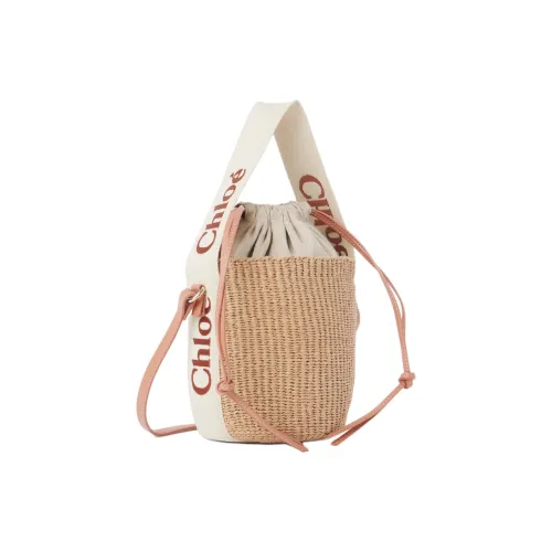 Chloe Woody Paper One Shoulder Bag Small Women's Wood Orange