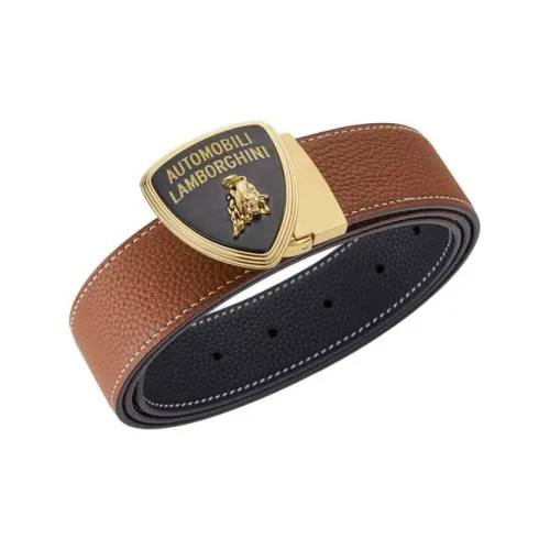 AUTOMOBILI LAMBORGHINI Ремни из коровьей кожи Мужской 3,7 см