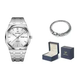 Стальной браслет, натуральный белый