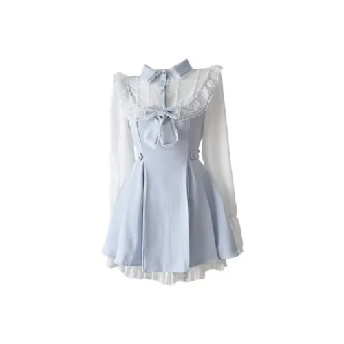 ONE PASS STUDIO Длинное платье с длинными рукавами женское