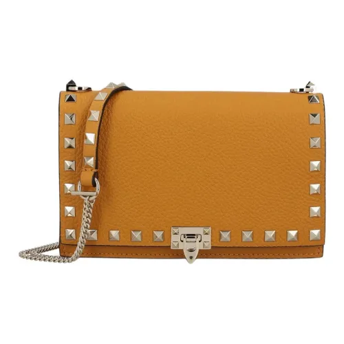 Valentino Garavani Rockstud Сумка через плечо из телячьей кожи женская желтая