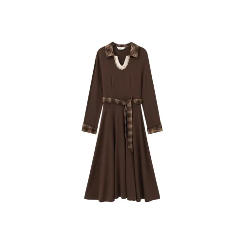 Another Alley Длинное платье с длинными рукавами женское