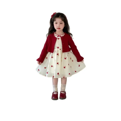 Hua Le Ji Красный Предшкольные Комплекты с Юбкой