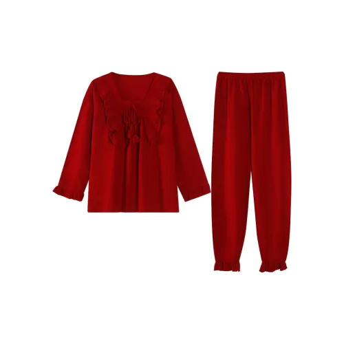 FENTENGCARE Красный Женский Пижамный Комплект