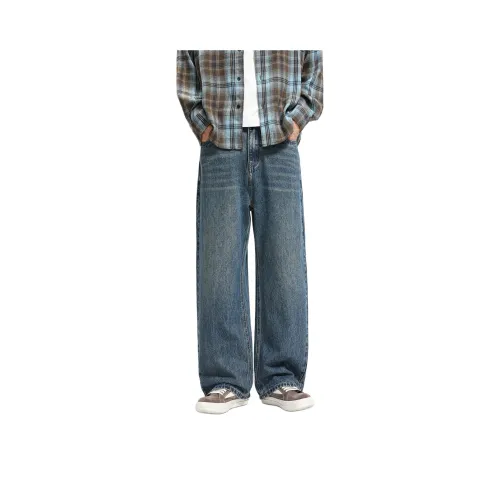 SRPFTE Ностальгический синий унисекс джинсы