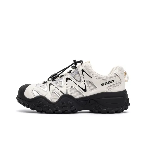 DEERWAY Высота Увеличивающая Устойчивый к Износу Водонепроницаемый Противоскользящий Низкий Топ Повседневная Обувь Женская Бежевая Черная