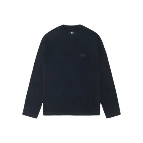 Stussy FW25 Окрашенный LS Средний воротник Т-рубашка Унисекс