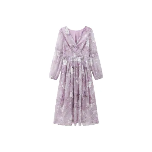 Another Alley Длинное платье с длинными рукавами женское