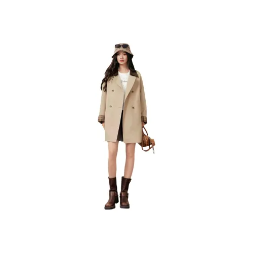 SEIFINI Light Beige Women's Trench SEIFINI Светлый Бежевый Женский Тренч