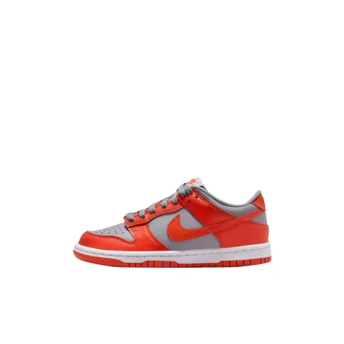 Nike Dunk Low Топ Детские Скейтбординги Серо-оранжевый Подростки