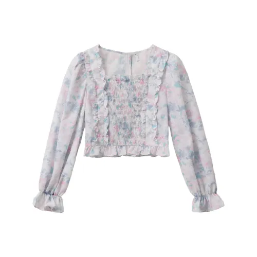 YOUXIANG Розовые цветы Женские Рубашки