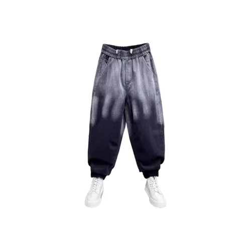 BANKONGSHAN Черный Серый Унисекс Джинсы