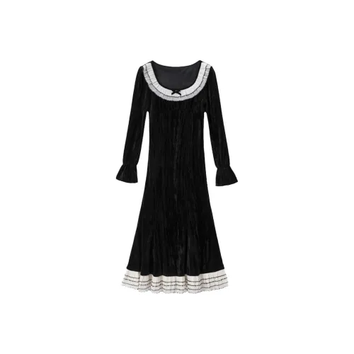 Another Alley Длинное платье с длинными рукавами женское