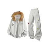 Белый, Фотиния, Серый + Светло-Серый, Штаны