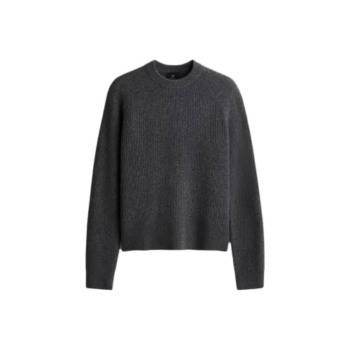 H M Темно-серые мужские свитеры