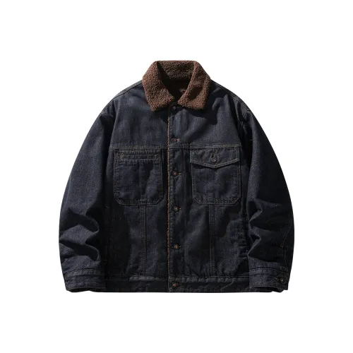 HZWH Синий Черный Мужские Куртки