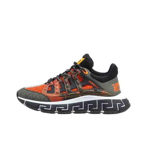 VERSACE Trigreca Низкий Топ Повседневная Обувь Мужская Черный Красный