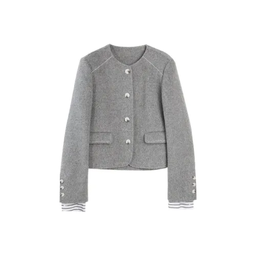 ELLE Средне-серый Женское Пальто