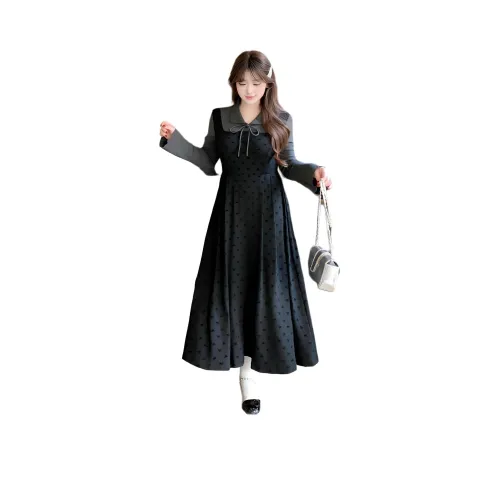 HTHK Длинное платье с длинными рукавами женское