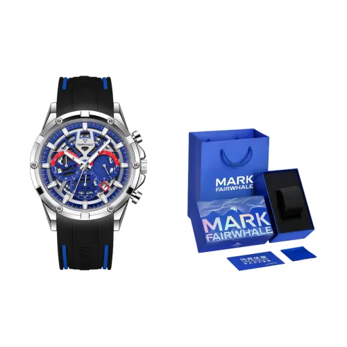 FAIRWHALE Driver Collection Мужские часы Кварцевый механизм Силиконовый ремешок Часы для мужчин Синий циферблат