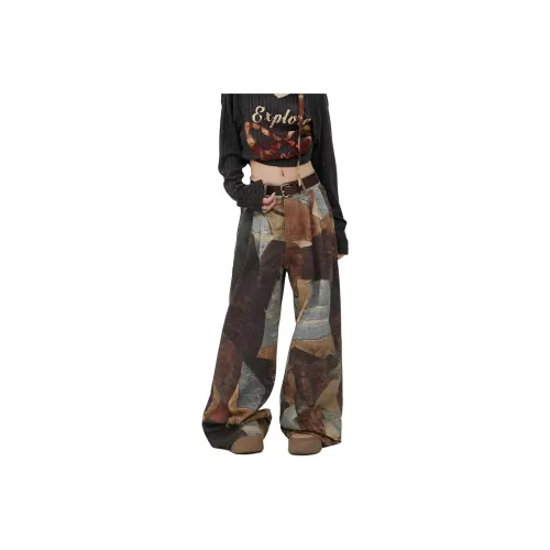 KAIZZGAO Коричневый Мужской Джинсы