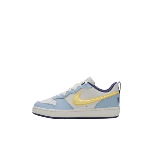 Nike Court Low Top Детские Скейтбординг Белый Синий Желтый Унисекс