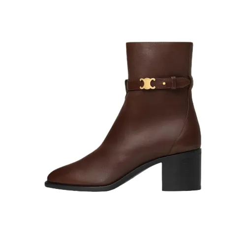 CELINE Garance Triomphe Ботильоны 5,5 см Женские Коричневый