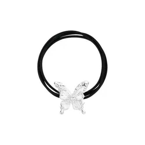 SUN HUNTER Белый покрытие из белого золота медь + 3D-печатная смола + ткань резиновая лента + циркон резинка для волос женский