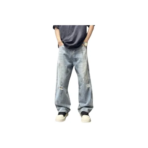 LOUGHNEA Blue Men's Casual Pants LOUGHNEA Синий Мужской Повседневный Брюки