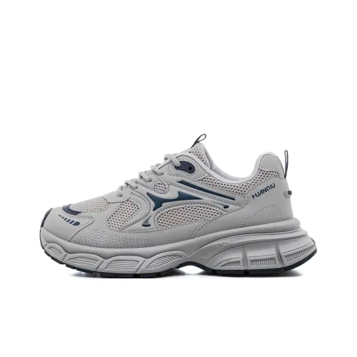 HUANQIU Износостойкий Дышащий Противоскользящий Низкий Топ Толстая подошва Мужские кроссовки