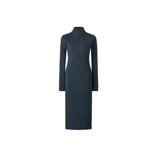 UNIQLO U Collection FW25 Длинное Платье с Длинными Рукавами Женское