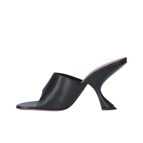 AMINA MUADDI Шлепанцы 9 см Женские Черные