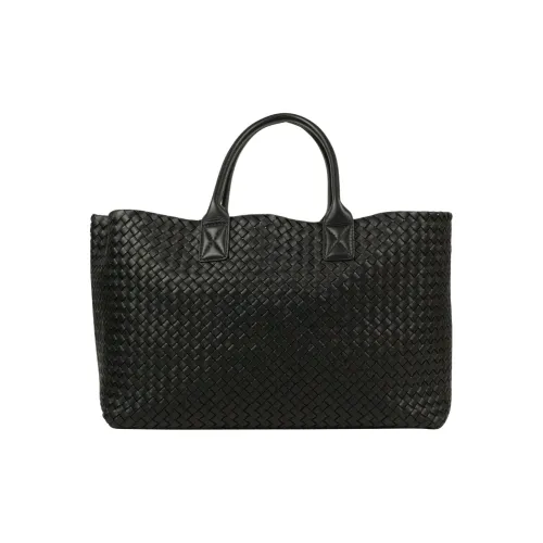 Bottega Veneta Cabat Кожа Сумка Большая Женская Черная