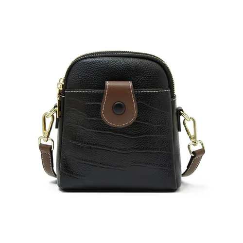 Old Man's Head Сумка через плечо из коровьей кожи стандартная женская черная