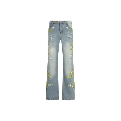 NEAR HERE Синий Унисекс Джинсы