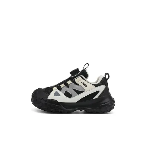 Jeep Slip-resistant Abrasion-resistant Waterproof Thermal Breathable Low-Top Running Shoes Shadow Black Ecru Children's