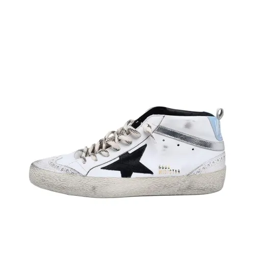 Golden Goose Mid Star MID Топ Стильные Скейтбординги Мужской Белый Состаривание Позиционирование стиля