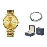 Золотистый стальной браслет