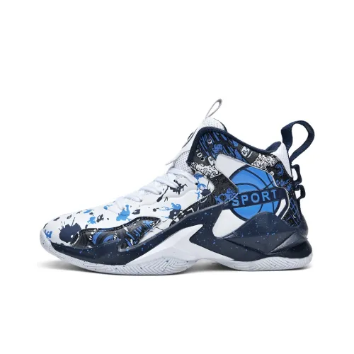 WAVECREST Амортизаторы Shock Abrasion Resistant Slip Resistant High Топ Баскетбольные кроссовки Унисекс